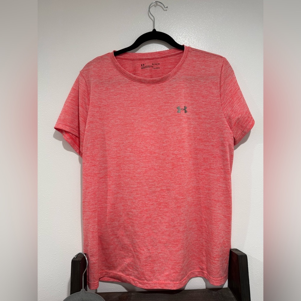 Under Armour Women’s Short Sleeve Tees - Coral & Maroon - Picture 3 of 8
